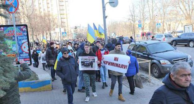 Members of the Azerbaijani community held a rally near the building of the Ministry of Internal Affairs of Ukraine in Kiev. January 10, 2017. Photo by the press service of the Azerbaijani community https://minval.az/news/123754143 Members of the Azerbaijani community held a rally near the building of the Ministry of Internal Affairs of Ukraine in Kiev. January 10, 2017. Photo by the press service of the Azerbaijani community https://minval.az/news/123754143