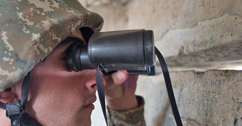 On the contact line in Nagorno-Karabakh. Photo © Sputnik/ Ilya Pitalev https://ru.armeniasputnik.am/karabah/20180106/10065254/vystrely-v-novyj-god-azerbajdzhan-proizvel-po-armyanskim-poziciyam-2000-vystrelov.html On the contact line in Nagorno-Karabakh. Photo © Sputnik/ Ilya Pitalev https://ru.armeniasputnik.am/karabah/20180106/10065254/vystrely-v-novyj-god-azerbajdzhan-proizvel-po-armyanskim-poziciyam-2000-vystrelov.html