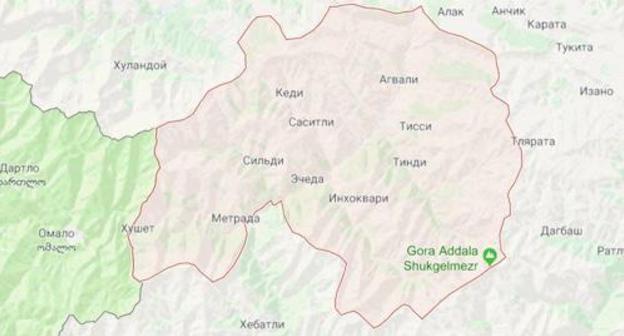 The Tsumadin District of Dagestan on a Google map. Screenshot of the Google maps The Tsumadin District of Dagestan on a Google map. Screenshot of the Google maps