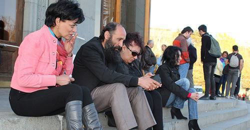 Protest action with the demand to release political prisoners, Yerevan, March 21, 2018. Photo by Armine Martirosyan. Protest action with the demand to release political prisoners, Yerevan, March 21, 2018. Photo by Armine Martirosyan.