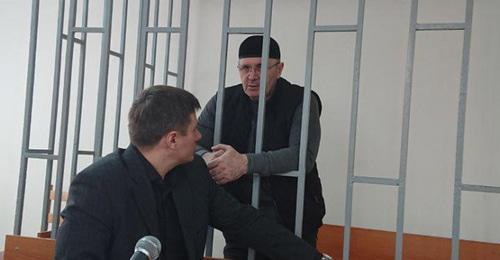 Oyub Titiev in the court, March 19, 2018. Photo: press service of HRC 'Memorial' Oyub Titiev in the court, March 19, 2018. Photo: press service of HRC 'Memorial'