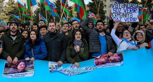 Portraits of political prisoners at opposition rally in Baku, March 31, 2018. Photo by Aziz Karimov for the Caucasian Knot. Portraits of political prisoners at opposition rally in Baku, March 31, 2018. Photo by Aziz Karimov for the Caucasian Knot.