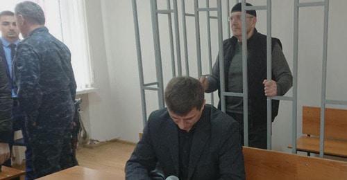 Oyub Titiev in the court room. Photo by the press service of the Human Rights Centre "Memorial" Oyub Titiev in the court room. Photo by the press service of the Human Rights Centre "Memorial"