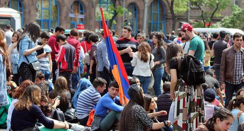 Opposition in Yerevan. April 18, 2018. Photo by Tigran Petrosyan for the "Caucasian Knot" Opposition in Yerevan. April 18, 2018. Photo by Tigran Petrosyan for the "Caucasian Knot"