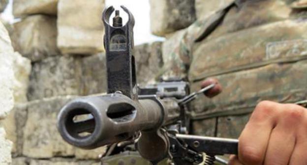 The barrel of a machine gun. Photo by Alvard Grigoryan for the "Caucasian Knot" The barrel of a machine gun. Photo by Alvard Grigoryan for the "Caucasian Knot"