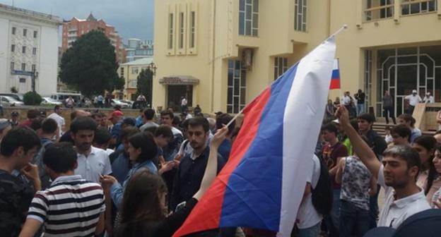 A rally in Makhachkala on June 12, 2017. Phot by the "Caucasian Knot" correspondent A rally in Makhachkala on June 12, 2017. Phot by the "Caucasian Knot" correspondent