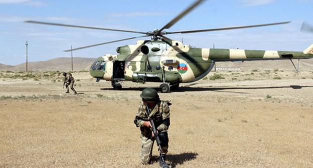Azerbaijani soldiers during the exercises. September 21, 2018. Photo by the Ministry of Defence for Azerbaijan https://mod.gov.az Azerbaijani soldiers during the exercises. September 21, 2018. Photo by the Ministry of Defence for Azerbaijan https://mod.gov.az
