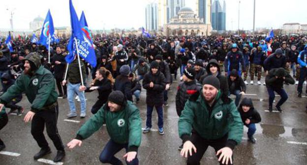 The international exercises "18.03.18: We choose a strong country!". March 5, 2018, Grozny. Photo by Musa Sadulaev/IA 'Grozny-Inform' http://www.grozny-inform.ru/news/health/93795/ The international exercises "18.03.18: We choose a strong country!". March 5, 2018, Grozny. Photo by Musa Sadulaev/IA 'Grozny-Inform' http://www.grozny-inform.ru/news/health/93795/