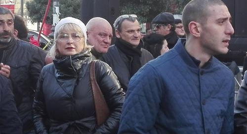 Participants of a protest action held in Marjanishvili Square in Tbilisi on November 25, 2018. Photo by Inna Kukudjanova for the "Caucasian Knot" Participants of a protest action held in Marjanishvili Square in Tbilisi on November 25, 2018. Photo by Inna Kukudjanova for the "Caucasian Knot"