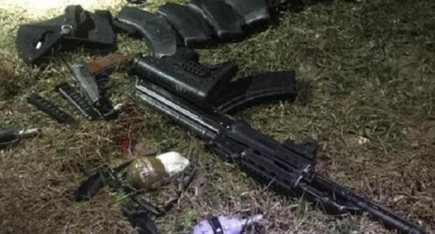 Weapons at the site of special operation, Dagestan, December 7, 2018. Photo: press service of the Russian National Antiterrorist Committee, http://nac.gov.ru/kontrterroristicheskie-operacii/v-hasavyurtovskom-rayone-dagestana-v-hode-kto-0.html Weapons at the site of special operation, Dagestan, December 7, 2018. Photo: press service of the Russian National Antiterrorist Committee, http://nac.gov.ru/kontrterroristicheskie-operacii/v-hasavyurtovskom-rayone-dagestana-v-hode-kto-0.html