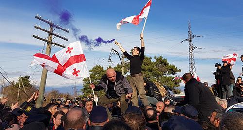 Clashes between opposition and police, December 16, 2018. Photo: REUTERS/David Chkhikvishvili Clashes between opposition and police, December 16, 2018. Photo: REUTERS/David Chkhikvishvili