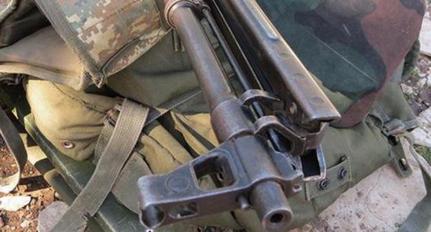 Sub-machine gun. Photo by Alvard Grigoryan for the Caucasian Knot Sub-machine gun. Photo by Alvard Grigoryan for the Caucasian Knot
