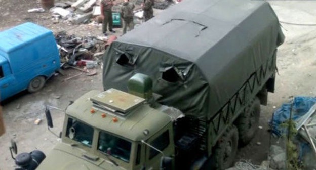 At the site of special operation in the village of Vremenny (Dagestan), September 2014. Screenshot from the Caucasian Knot video At the site of special operation in the village of Vremenny (Dagestan), September 2014. Screenshot from the Caucasian Knot video