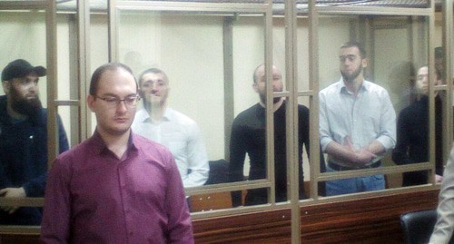 Defendants and their advocates in the courtroom. Photo by Valery Lyugayev for the Caucasian Knot Defendants and their advocates in the courtroom. Photo by Valery Lyugayev for the Caucasian Knot