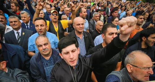 Protesters in Azerbaijan. Photo by Aziz Karimov for the "Caucasian Knot" Protesters in Azerbaijan. Photo by Aziz Karimov for the "Caucasian Knot"