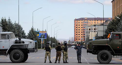 Law enforcers in the streets of Nalchik. October 2018. Photo: REUTERS/Maxim Shemetov