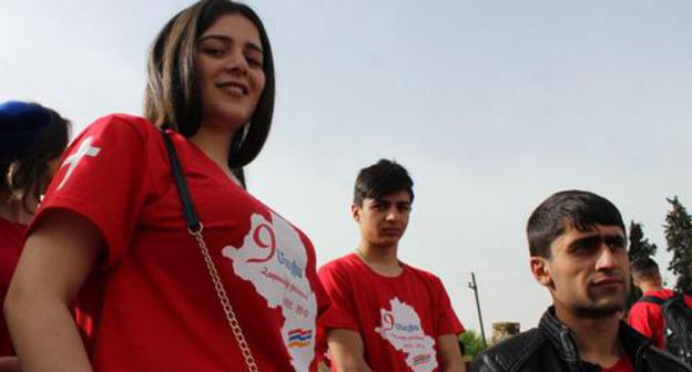 Participants of the march from Stepanakert to Shushi. Photo by Alvard Grigoryan for the Caucasian Knot Participants of the march from Stepanakert to Shushi. Photo by Alvard Grigoryan for the Caucasian Knot