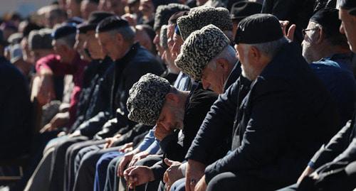 Participants of rally in Magas, October 2018. Photo: REUTERS/Maxim Shemetov Participants of rally in Magas, October 2018. Photo: REUTERS/Maxim Shemetov