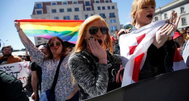 Rally of LGBT activicts in Tbilisi, May 2017. Photo: REUTERS/David Mdzinarishvili Rally of LGBT activicts in Tbilisi, May 2017. Photo: REUTERS/David Mdzinarishvili