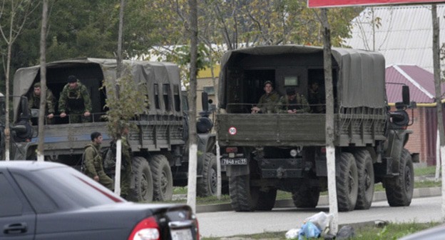 Law enforcers. Photo: REUTERS/Alkhan Gargayev Law enforcers. Photo: REUTERS/Alkhan Gargayev