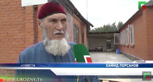 Khamid Lorsanov. Screenshot of the video by the Grozny TV channel https://www.youtube.com/watch?v=Kks7juAgjis Khamid Lorsanov. Screenshot of the video by the Grozny TV channel https://www.youtube.com/watch?v=Kks7juAgjis