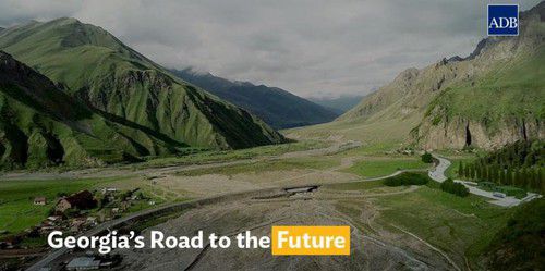 Screenshot from video posted by the Asian Development Bank on funding of the Kobi-Gudauri high-speed highway, https://www.adb.org/news/videos/georgias-road-future Screenshot from video posted by the Asian Development Bank on funding of the Kobi-Gudauri high-speed highway, https://www.adb.org/news/videos/georgias-road-future