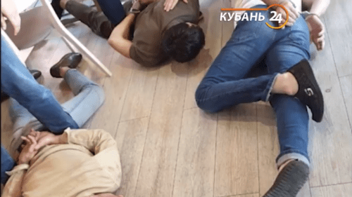 Screenshot from video 'Alleged participants of the shootout in Krasnodar detained in Sochi', https://youtu.be/m08U6H513pg Screenshot from video 'Alleged participants of the shootout in Krasnodar detained in Sochi', https://youtu.be/m08U6H513pg