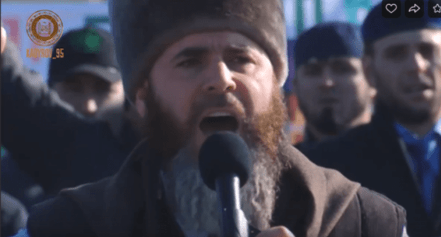 Salakh-Haji Mezhiev, the Mufti of Chechnya. Screenshot from video: https://vk.com/video279938622_456242329 Salakh-Haji Mezhiev, the Mufti of Chechnya. Screenshot from video: https://vk.com/video279938622_456242329