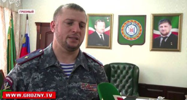 Apti Alaudinov. Screenshot of the video by the Grony TV channel https://www.youtube.com/watch?v=IUkgXbQ1vOY