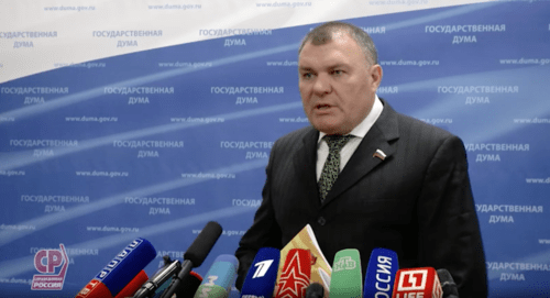 Deputy of the Russian State Duma Alexander Remezkov. Screenshot from Revezkov's speech at the State Duma meeting, official website of the 'Spravedlivaya Rossiya' Party, http://www.spravedlivo.ru/index Deputy of the Russian State Duma Alexander Remezkov. Screenshot from Revezkov's speech at the State Duma meeting, official website of the 'Spravedlivaya Rossiya' Party, http://www.spravedlivo.ru/index