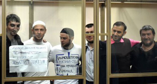 Defendants in the case of the "Yalta unit" during the verdict. Photo by Konstantin Volgin for the "Caucasian Knot" Defendants in the case of the "Yalta unit" during the verdict. Photo by Konstantin Volgin for the "Caucasian Knot"