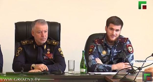 Viskhan Matsuev (right) and head of Chechen MIA Ruslan Alkhanov. Screenshot from video posted by the "Grozny" ChGTRK, https://www.youtube.com/watch?v=7EW_jN5cBvY Viskhan Matsuev (right) and head of Chechen MIA Ruslan Alkhanov. Screenshot from video posted by the "Grozny" ChGTRK, https://www.youtube.com/watch?v=7EW_jN5cBvY