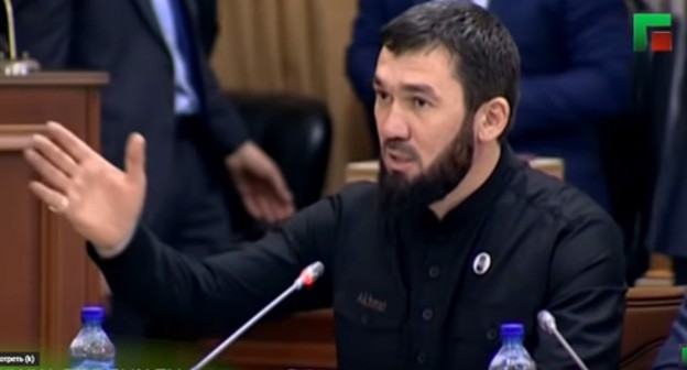 Magomed Daudov, the speaker of the Chechen parliament. Screenshot of the video by the "Grozny" TV channel https://www.youtube.com/watch?time_continue=1020&v=9Vg-EwCfivI&feature=emb_title Magomed Daudov, the speaker of the Chechen parliament. Screenshot of the video by the "Grozny" TV channel https://www.youtube.com/watch?time_continue=1020&v=9Vg-EwCfivI&feature=emb_title
