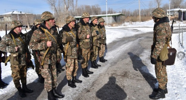 A military unit of the army of Nagorno-Karabakh. Photo by the press service of the Ministry of Defence of Armenia http://www.mil.am/hy/news/7326 A military unit of the army of Nagorno-Karabakh. Photo by the press service of the Ministry of Defence of Armenia http://www.mil.am/hy/news/7326