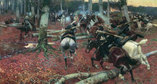 Сaucasian (cavalry) reconnaissance. France Roubaud. https://ru.wikipedia.org/wiki/Кавказская_война#/media/Файл:Roubaud._Scene_from_Caucasian_war.jpg Сaucasian (cavalry) reconnaissance. France Roubaud. https://ru.wikipedia.org/wiki/Кавказская_война#/media/Файл:Roubaud._Scene_from_Caucasian_war.jpg