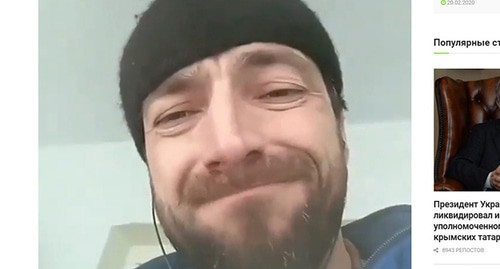 Screenshot from video where one of detainees is criticizing Ramzan Kadyrov, http://doshdu.com/odin-iz-propavshih-v-chechne-dagestancev-publikoval-video-s-oskorbleniyami-v-adres-kadyrova Screenshot from video where one of detainees is criticizing Ramzan Kadyrov, http://doshdu.com/odin-iz-propavshih-v-chechne-dagestancev-publikoval-video-s-oskorbleniyami-v-adres-kadyrova