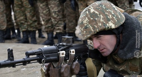 Soldier of the Armenian Army. Photo: press service of the Ministry of Defence of Armenia, http://www.mil.am/hy/news/7508 Soldier of the Armenian Army. Photo: press service of the Ministry of Defence of Armenia, http://www.mil.am/hy/news/7508