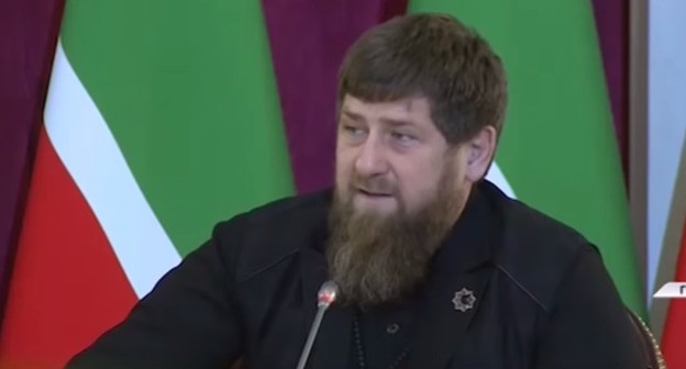 Ramzan Kadyrov. Screenshot from video posted by XUNHR 'Grozny' at: https://www.youtube.com/watch?v=vJYdYOed2RU&feature=emb_logo Ramzan Kadyrov. Screenshot from video posted by XUNHR 'Grozny' at: https://www.youtube.com/watch?v=vJYdYOed2RU&feature=emb_logo