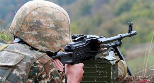 Soldier of the Defence Army. Photo: press service of the Ministry of Defence of Nagorno-Karabakh, http://www.nkrmil.am/news/view/2630 Soldier of the Defence Army. Photo: press service of the Ministry of Defence of Nagorno-Karabakh, http://www.nkrmil.am/news/view/2630