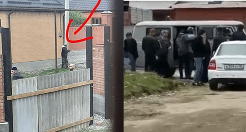 Samashki residents tell how law enforcers beat quarantine violators. Collage prepared by the Caucasian Knot. Screenshot: https://t.me/IADAT/706