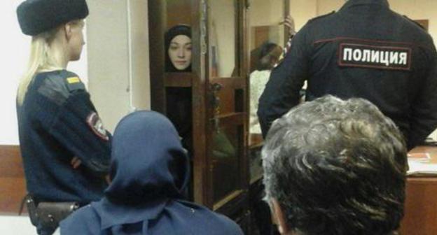 Liliya Saidova (centre) in the courtroom, Moscow, February 20, 2019. Photo by the Caucasian Knot correspondent Liliya Saidova (centre) in the courtroom, Moscow, February 20, 2019. Photo by the Caucasian Knot correspondent