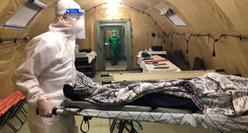 Mobile medical camp in Buynaksk. Photo: press service of Buynaksk Administration Mobile medical camp in Buynaksk. Photo: press service of Buynaksk Administration