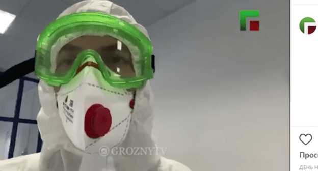 Elkhan Suleimanov. Screenshot from video posted by Grozny TV on Instagram: https://www.instagram.com/p/CAu6MN2IGcD/ Elkhan Suleimanov. Screenshot from video posted by Grozny TV on Instagram: https://www.instagram.com/p/CAu6MN2IGcD/