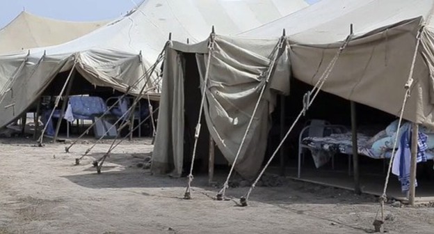 A temporary accommodation centre near the village of Kullar. Screenshot of the video by the "Caucasian Knot" https://www.youtube.com/watch?v=PCjWplDPOpM&feature=emb_logo A temporary accommodation centre near the village of Kullar. Screenshot of the video by the "Caucasian Knot" https://www.youtube.com/watch?v=PCjWplDPOpM&feature=emb_logo