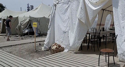 Temporary camp at the village of Kullar. Screenshot from the Caucasian Knot video Temporary camp at the village of Kullar. Screenshot from the Caucasian Knot video