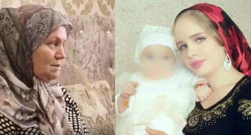 Madina's mother (left) Madina Umaeva. Collage made by the Caucasian Knot. Screenshot from video posted by @heda_saratova Madina's mother (left) Madina Umaeva. Collage made by the Caucasian Knot. Screenshot from video posted by @heda_saratova