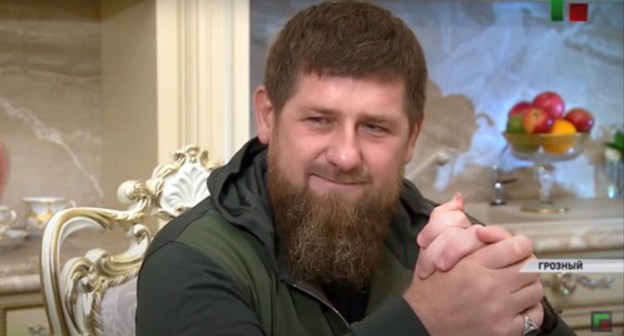 Ramzan Kadyrov. Screenshot from the video posted by ChGTRK 'Grozny': https://www.youtube.com/channel/UC3FPh5_CUUx99KCqDE09kWQ Ramzan Kadyrov. Screenshot from the video posted by ChGTRK 'Grozny': https://www.youtube.com/channel/UC3FPh5_CUUx99KCqDE09kWQ