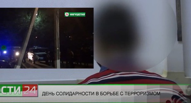 A man detained by law enforcers gives confession. Collage prepared by the Caucasian Knot. Screenshot: https://www.youtube.com/watch?v=ndvrwMziLrg&feature=youtu.be A man detained by law enforcers gives confession. Collage prepared by the Caucasian Knot. Screenshot: https://www.youtube.com/watch?v=ndvrwMziLrg&feature=youtu.be