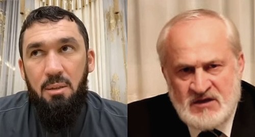 Collage by the "Caucasian Knot". Magomed Daudov (on the left) and Akhmed Zakaev. Screenshots of the videos https://www.youtube.com/watch?v=yuG9W_ccivk&feature=youtu.be https://www.youtube.com/watch?v=uDMYxUrsMow&feature=youtu.be&ab_channel=ChechenParamount Collage by the "Caucasian Knot". Magomed Daudov (on the left) and Akhmed Zakaev. Screenshots of the videos https://www.youtube.com/watch?v=yuG9W_ccivk&feature=youtu.be https://www.youtube.com/watch?v=uDMYxUrsMow&feature=youtu.be&ab_channel=ChechenParamount