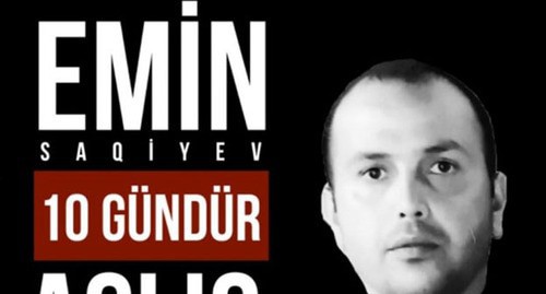 A banner in support of Emin Sagiev. Screenshot of Azadlıq's page on Facebook Facebook https://web.facebook.com/azadliqqazeti/photos/a.666870143369146/3425509850838481/ A banner in support of Emin Sagiev. Screenshot of Azadlıq's page on Facebook Facebook https://web.facebook.com/azadliqqazeti/photos/a.666870143369146/3425509850838481/